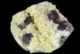 Purple Fluorite Crystals with Quartz - China #122015-1